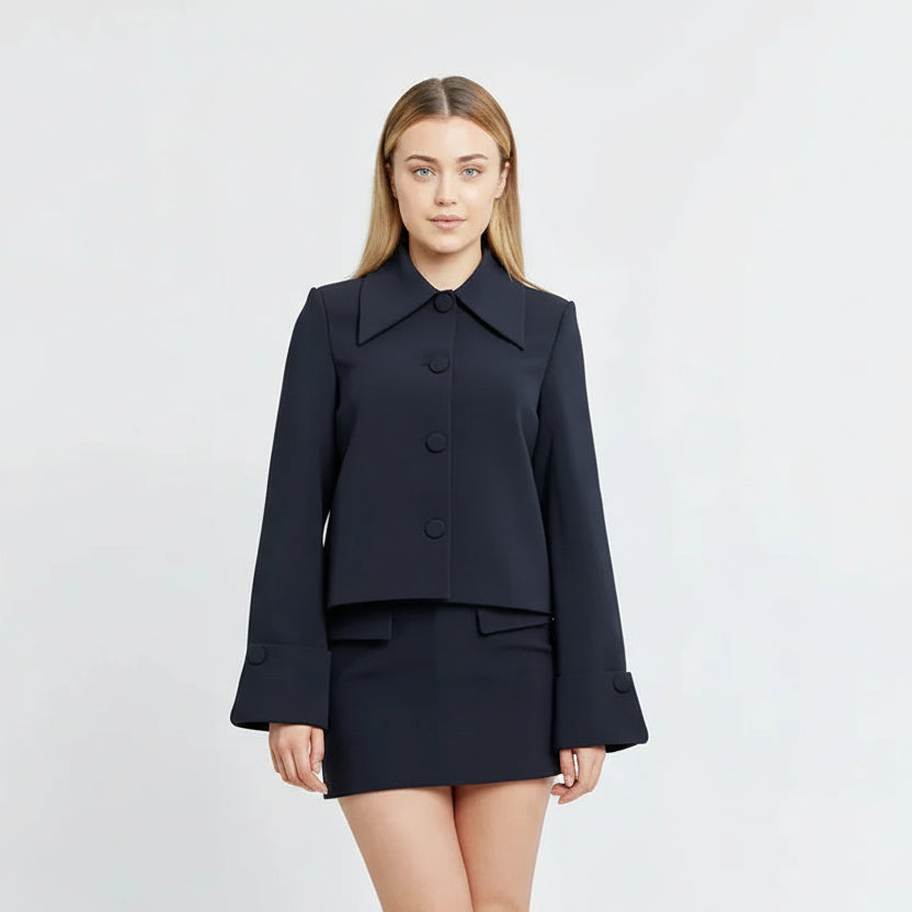 סט שני חלקים מחויט בלייזר וחצאית מיני - מויה