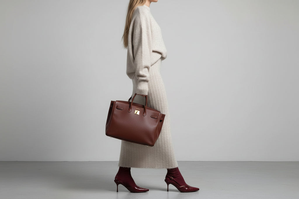 סט סריג שני חלקים חולצת כתפיים חשופות וחצאית מקסי - אילונה