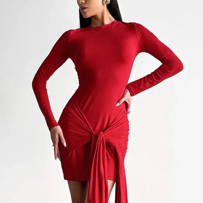 Curry שמלת מיני צמודה עם שרוול ארוך