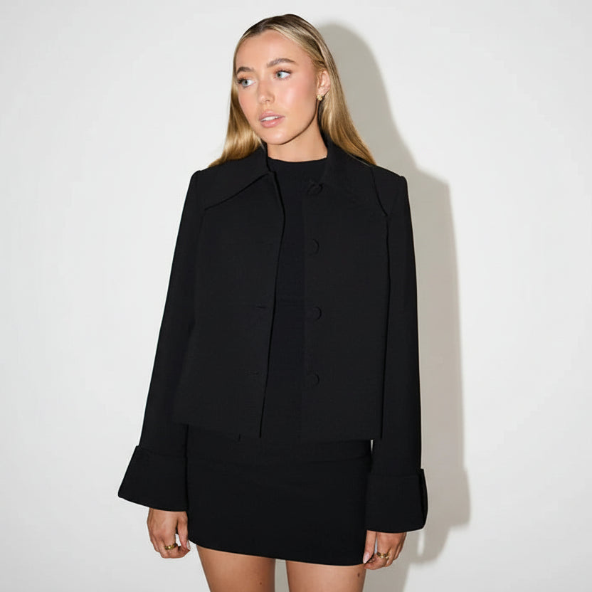 סט שני חלקים מחויט בלייזר וחצאית מיני - מויה